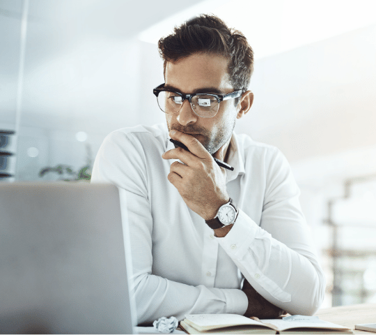 Woman Smiling on Phone with Orange Case