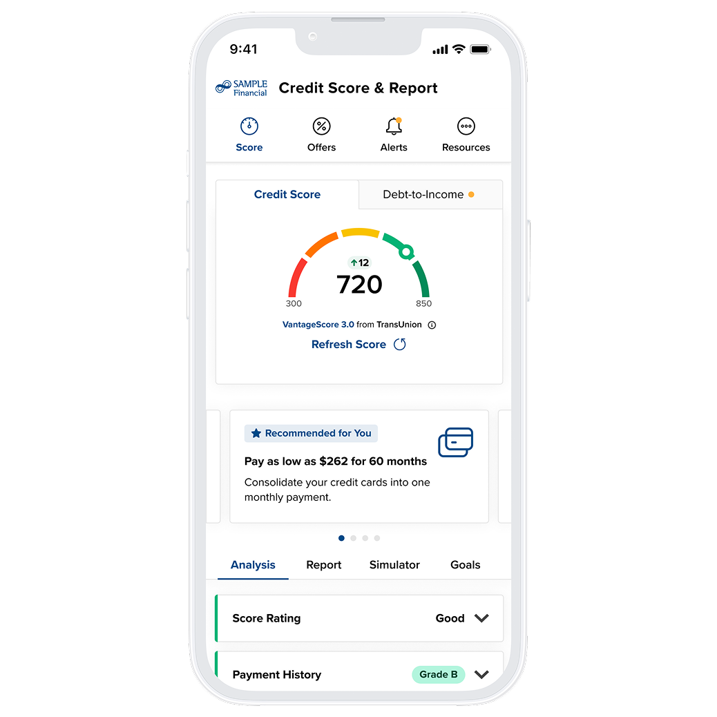 Loan Application Has Been Approved Credit Card Line Screen