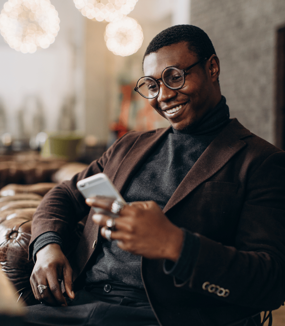 Modern Man on Phone in Suit