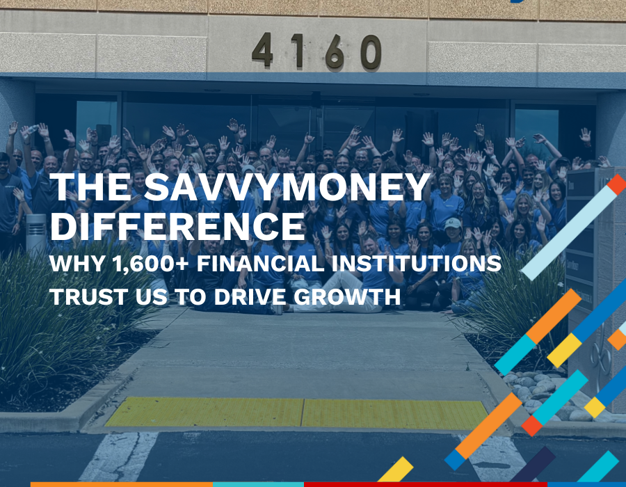 SavvyMoney platform dashboard showing credit and lending tools for banks and credit unions